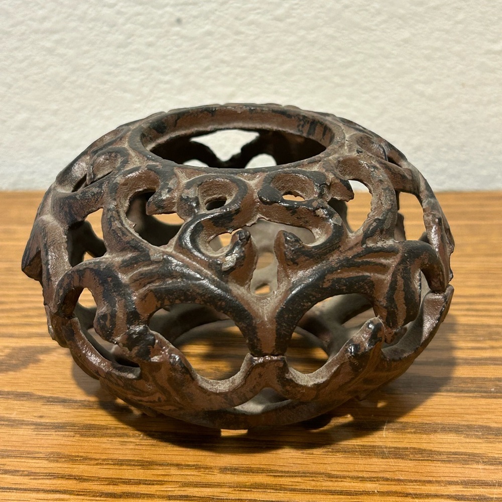 Vintage Cast Iron Candle Holder
